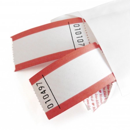 BLANK LUCKY TICKET (red-white)